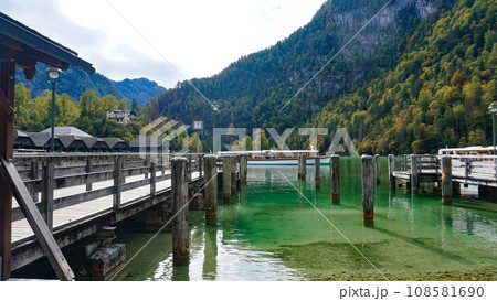 Konigsee, Germany - lake surrounded with mountains, Berchtesgaden National Park, Bavaria, Germany 108581690
