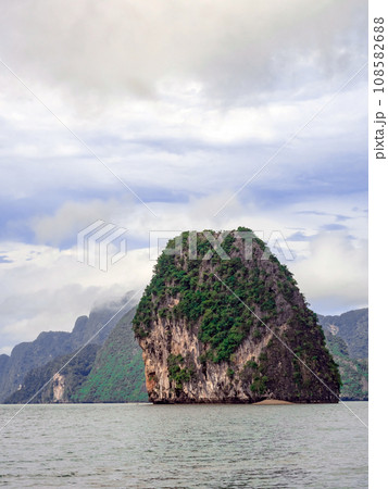 Idyllic Island Lagoon Mountains in Phang Nga Bay, Phang Nga Province, Thailand. Idyllic Island Lagoon Mountains in Phang Nga Bay, Phang Nga Province, Thailand. 108582688