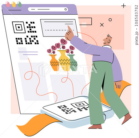 Cashless payment. Vector illustration. Cashless transactions are traceable, which chelp in tracking expenses and budgeting The simplicity and speed of contactless payments make them popular among busy Cashless payment. Vector illustration. Cashless transactions are traceable, which chelp in tracking expenses and budgeting The simplicity and speed of contactless payments make them popular among busy 108583782