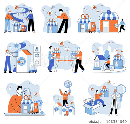 Small business. Vector illustration. Finance management is vital for small businesses to maintain financial stability and support growth The finance and economy landscape influences small businesses 108584040