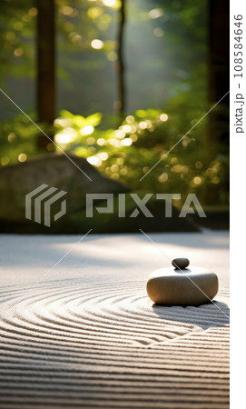 meditation rock garden zen buddhism 108584646