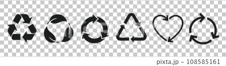 Arrow icon representing recycling and circulation 108585161
