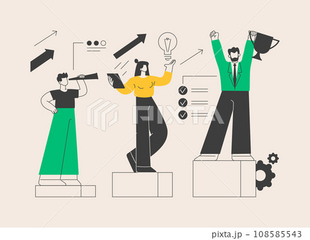 Corporate ladder abstract concept vector illustration. 108585543