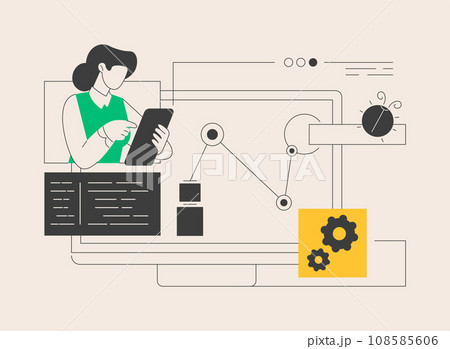 Automation testing abstract concept vector illustration. 108585606