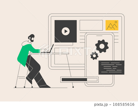 CMS development abstract concept vector illustration. 108585616