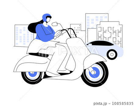 Scooter city ride abstract concept vector illustration. 108585835