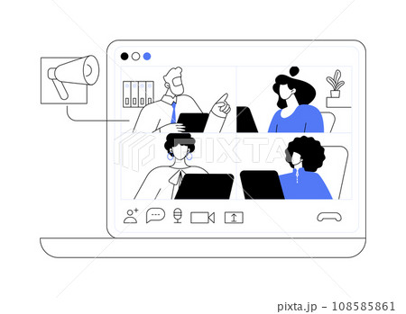Videoconference chat abstract concept vector illustration. 108585861