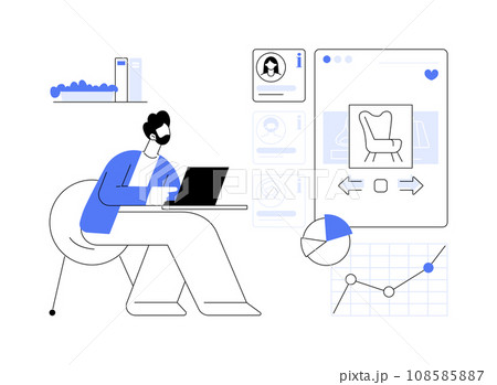 Content recommendations abstract concept vector illustration. Content recommendations abstract concept vector illustration. 108585887