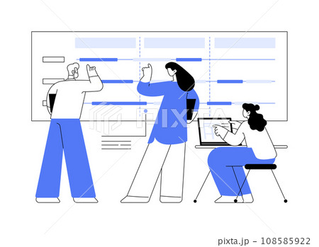 Project timeline abstract concept vector illustration. Project timeline abstract concept vector illustration. 108585922