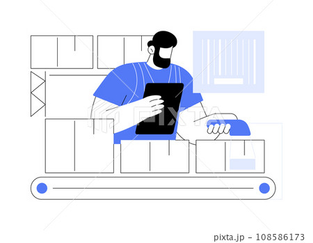 Goods-to-person technologies abstract concept vector illustration. Goods-to-person technologies abstract concept vector illustration. 108586173