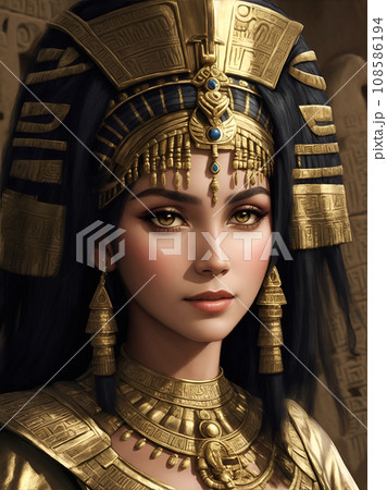 エジプトの女王のイメージ「AI生成画像」 108586194