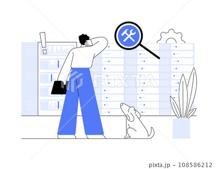 Maintaining hardware abstract concept vector illustration. 108586212