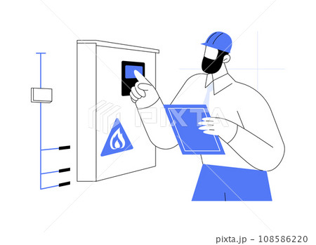 Fire alarm system abstract concept vector illustration. 108586220