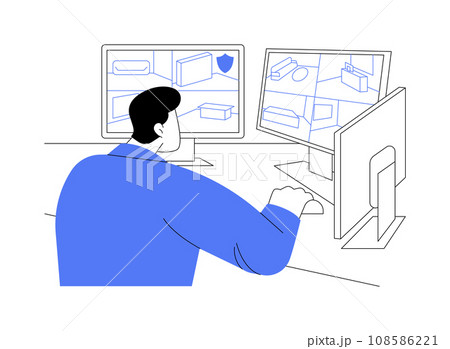 Security cameras abstract concept vector illustration. 108586221