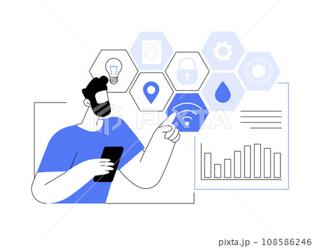 Appliance control abstract concept vector illustration. Appliance control abstract concept vector illustration. 108586246