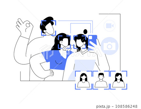 Image recognition abstract concept vector illustration. 108586248