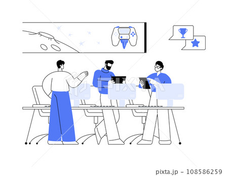 Game launch abstract concept vector illustration. Game launch abstract concept vector illustration. 108586259