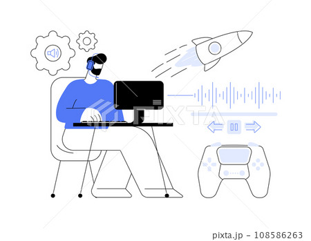 Audio and visual effects abstract concept vector illustration. 108586263