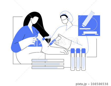 Blood pregnancy test abstract concept vector illustration. Blood pregnancy test abstract concept vector illustration. 108586538