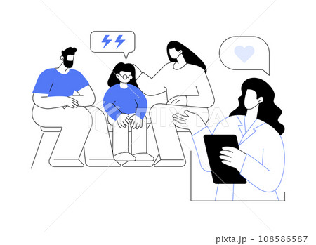 Teens anxiety treatment abstract concept vector illustration. 108586587