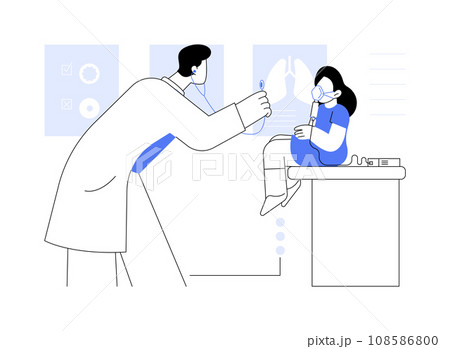 Asthma treatment abstract concept vector illustration. Asthma treatment abstract concept vector illustration. 108586800