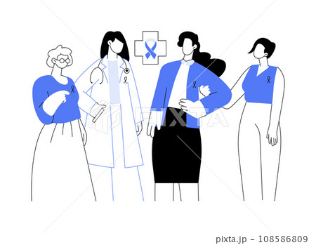Breast cancer awareness abstract concept vector illustration. Breast cancer awareness abstract concept vector illustration. 108586809
