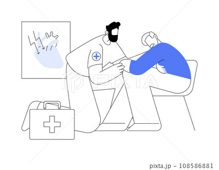 Heart attack abstract concept vector illustration. Heart attack abstract concept vector illustration. 108586881