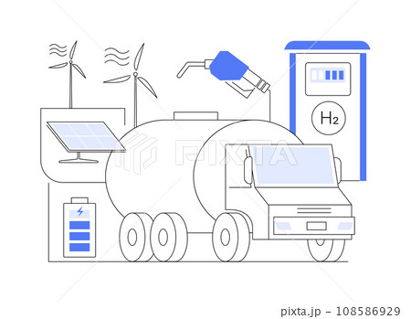 Hydrogen fuel abstract concept vector illustration. 108586929
