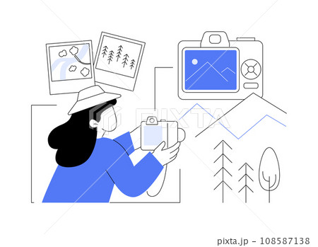 Lifestyle photographer isolated cartoon vector illustrations. Lifestyle photographer isolated cartoon vector illustrations. 108587138