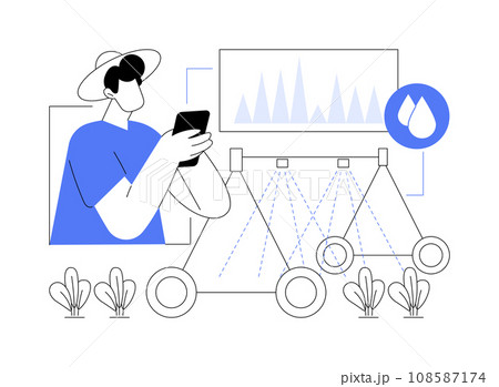 Irrigation monitoring isolated cartoon vector illustrations. Irrigation monitoring isolated cartoon vector illustrations. 108587174