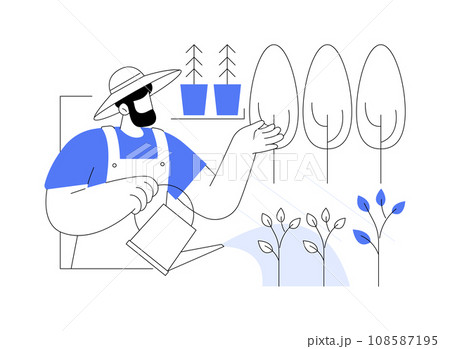 Agroforestry practices isolated cartoon vector illustrations. 108587195