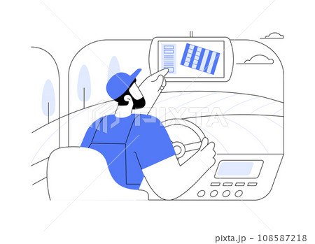 GPS based plant mapping isolated cartoon vector illustrations. 108587218