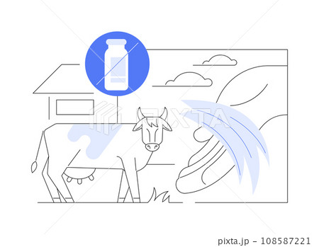 Hormones and antibiotics free animal food isolated cartoon vector illustrations. 108587221