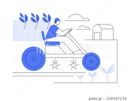 Mechanical cultivation isolated cartoon vector illustrations. Mechanical cultivation isolated cartoon vector illustrations. 108587230