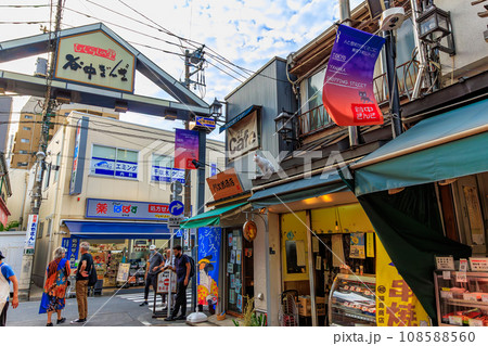 東京　台東区　谷中にある 谷中銀座（商店街） 108588560