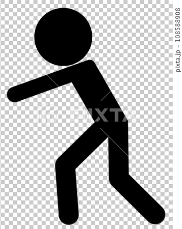 Stickman pushing something heavy Stickman pushing something heavy 108588908