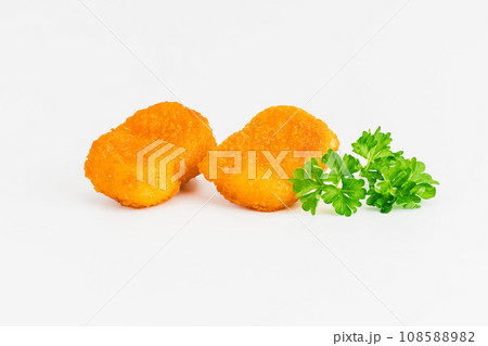 Breaded Chicken nuggets Fillet with salad on a White Background,food at home. Fast homemade food.Chicken breaded schnitzels. Breaded Chicken Inner Fillet, Chicken Breaded Raw Meat. Fast cooking. Breaded Chicken nuggets Fillet with salad on a White Background,food at home. Fast homemade food.Chicken breaded schnitzels. Breaded Chicken Inner Fillet, Chicken Breaded Raw Meat. Fast cooking. 108588982