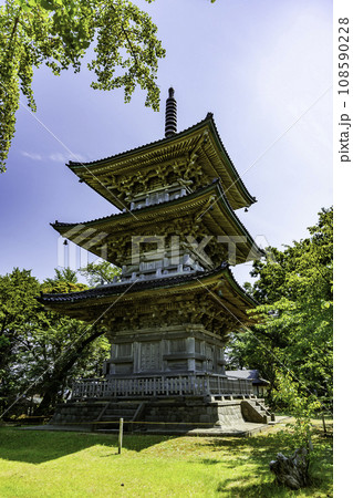 上越 五智国分寺 三重塔 新潟県上越市 上越 五智国分寺 三重塔 新潟県上越市 108590228