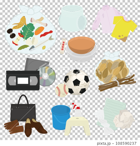燃やすごみのイラストセット 108590237