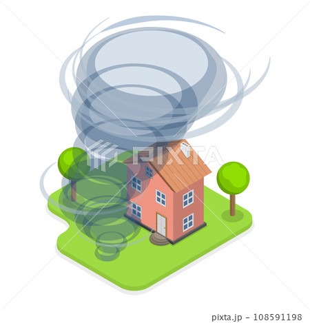 3D Isometric Flat Vector Illustration of Climate Change. Item 3 108591198
