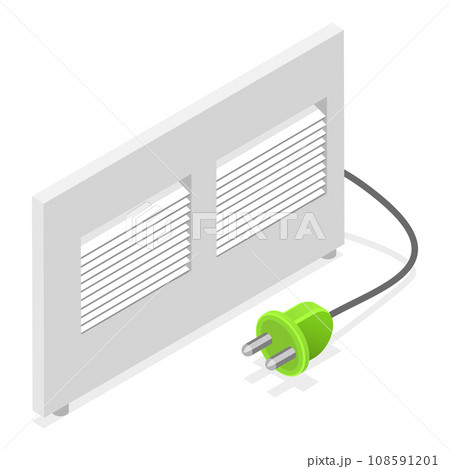 3D Isometric Flat Vector Illustration of HVACS Systems. Item 3 108591201