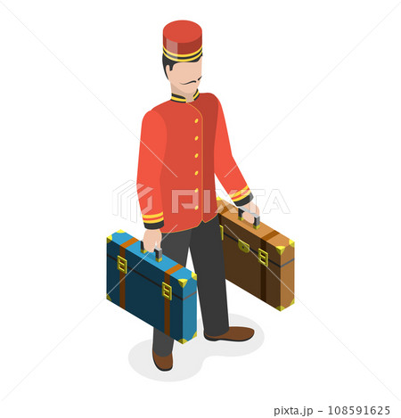 3D Isometric Flat Vector Set of Professions. Item 4 3D Isometric Flat Vector Set of Professions. Item 4 108591625