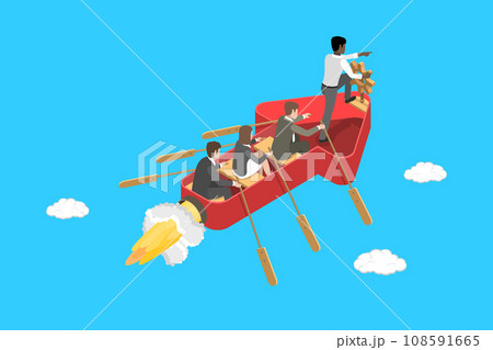 3D Isometric Flat Vector Illustration of Leadership 108591665