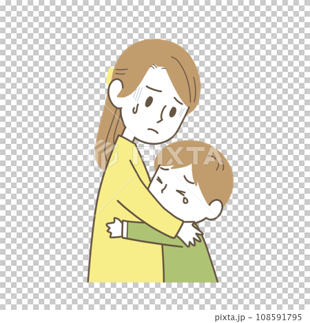 scared parent and child 108591795