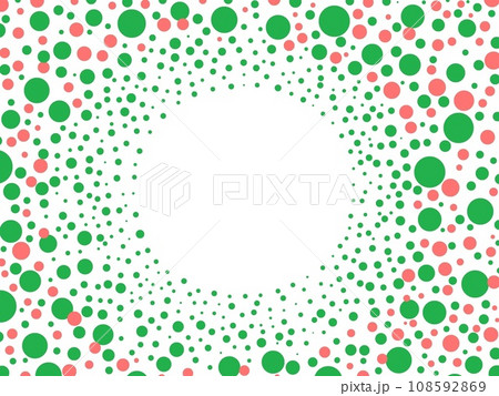 水玉模様のフレーム 108592869