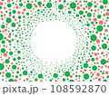水玉模様のフレーム 108592870