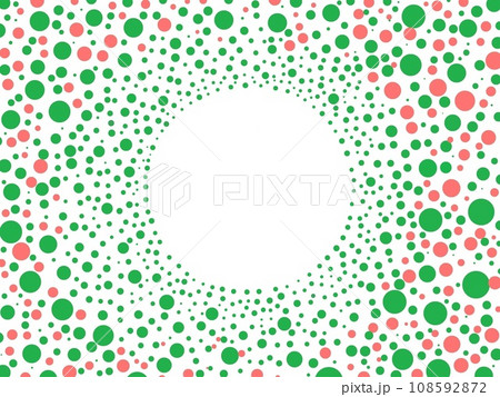 水玉模様のフレーム 108592872