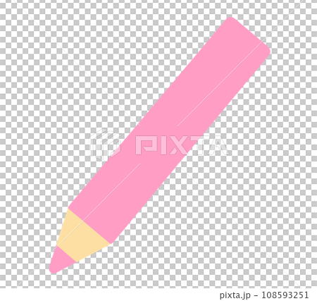 simple pink colored pencil simple pink colored pencil 108593251