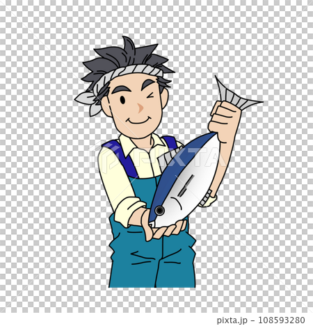 優しいタッチの漁師の男性 108593280