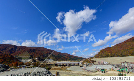 2023年11月成瀬ダム工事現場　上流展望台より　秋田県 108593711